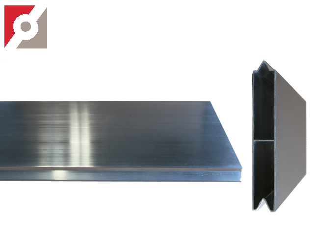 Rungenbrett Aluminium/V-Profil 25x150x3200mm