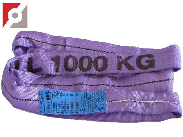 Rundschlinge violett Polyester 1.000 kg 1,0m Nutzlänge 2,0m Umfang