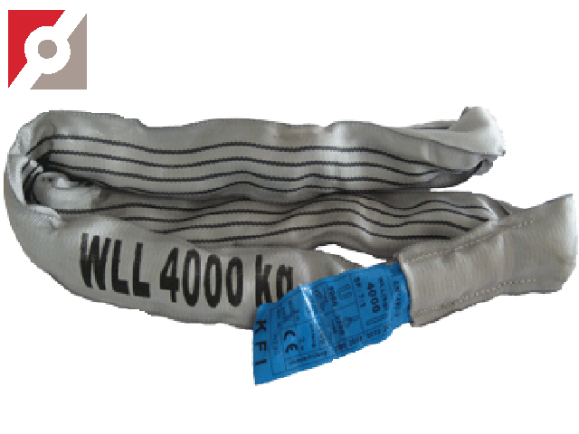 Rundschlinge grau Polyester 4.000 kg 1,0m NL 2,0m Umf.