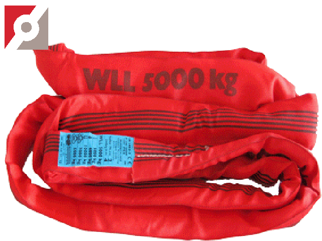 Rundschlinge rot Polyester 5.000 kg 1,0m NL 2,0m Umf.
