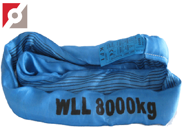 Rundschlinge blau Polyester 8.000 kg 8,5m Nutzlänge 17,0m Umfang